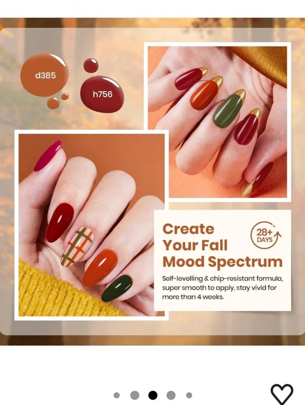 Beetles Fall Gel Polish Set - Forest Glow, 6 Colors Warm Earth Tone Gel Polish